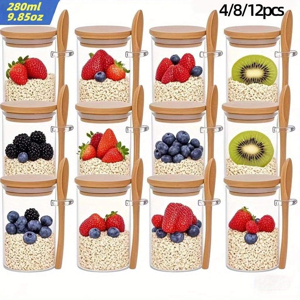 Meal Prep Oatmeal - Набор из 4/8/12 стаканов для завтрака