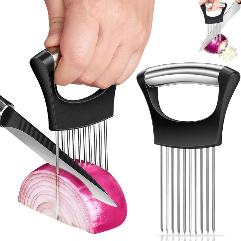 Onion Holder Slicer - Держатель для нарезки лука из нержавеющей