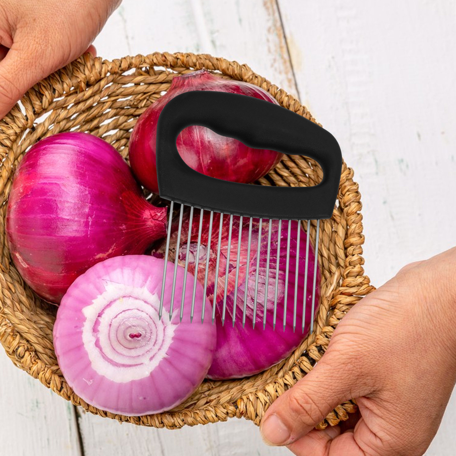 Onion Holder Slicer - Держатель для лука из нержавеющей стали