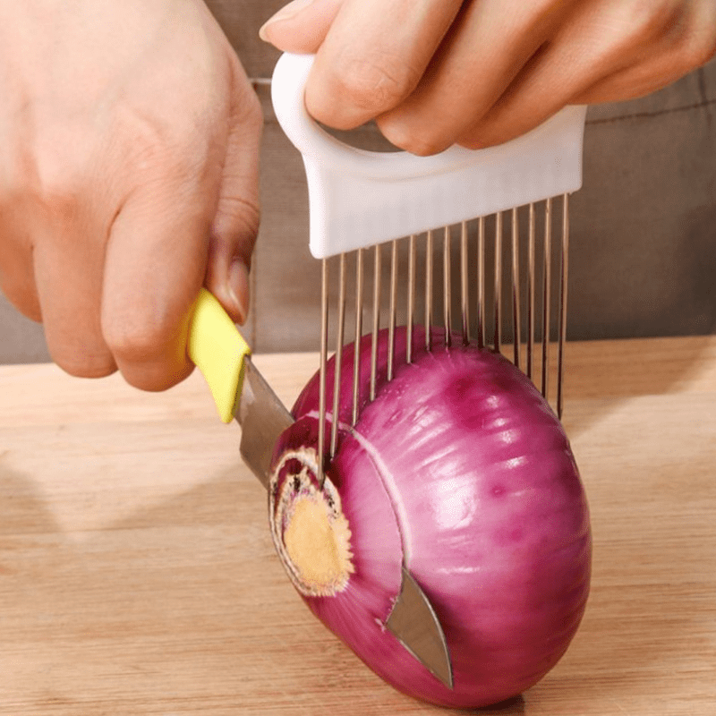 Onion Holder Slicer - 1/4 шт. Нержавеющая сталь игла для