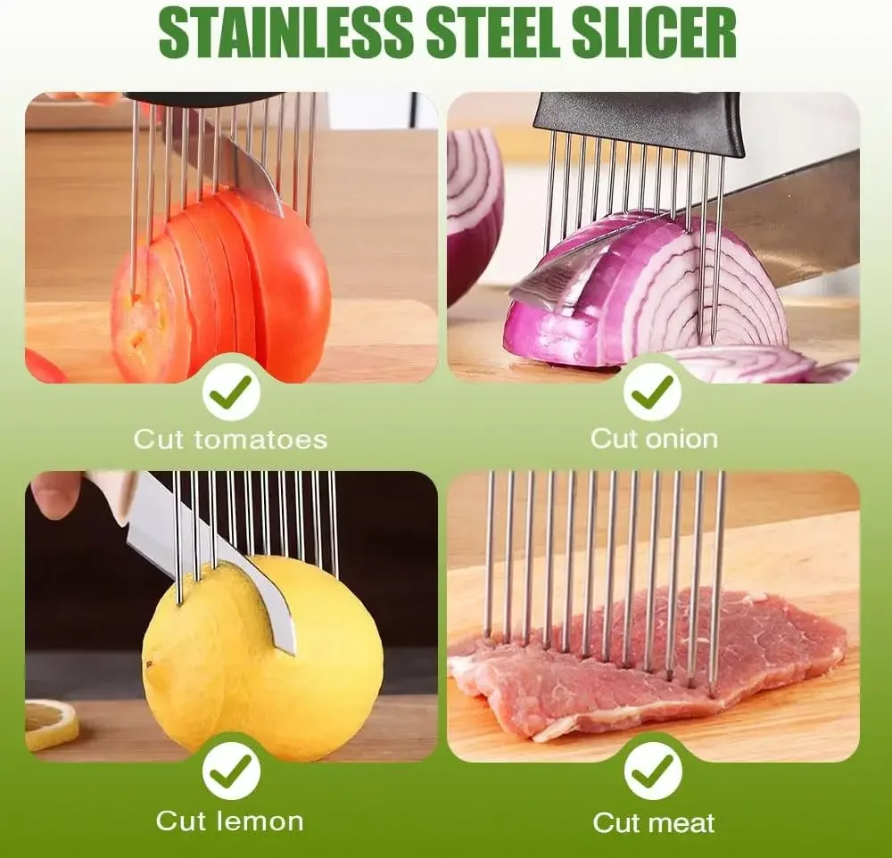 Onion Holder Slicer - Держатель для нарезки лука, улучшенный держатель-резак