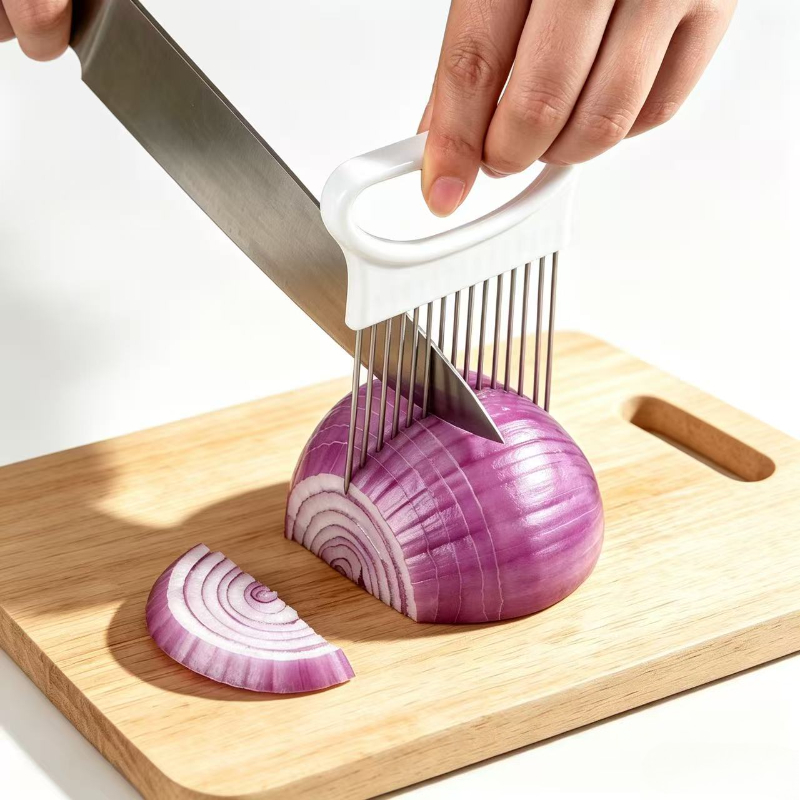 Onion Holder Slicer - Легко нарезайте лук с помощью этого