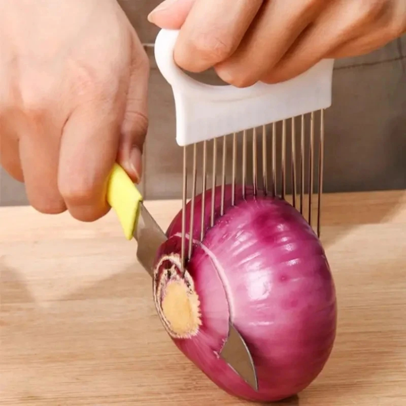 Onion Holder Slicer - Держатель для резки лука из нержавеющей