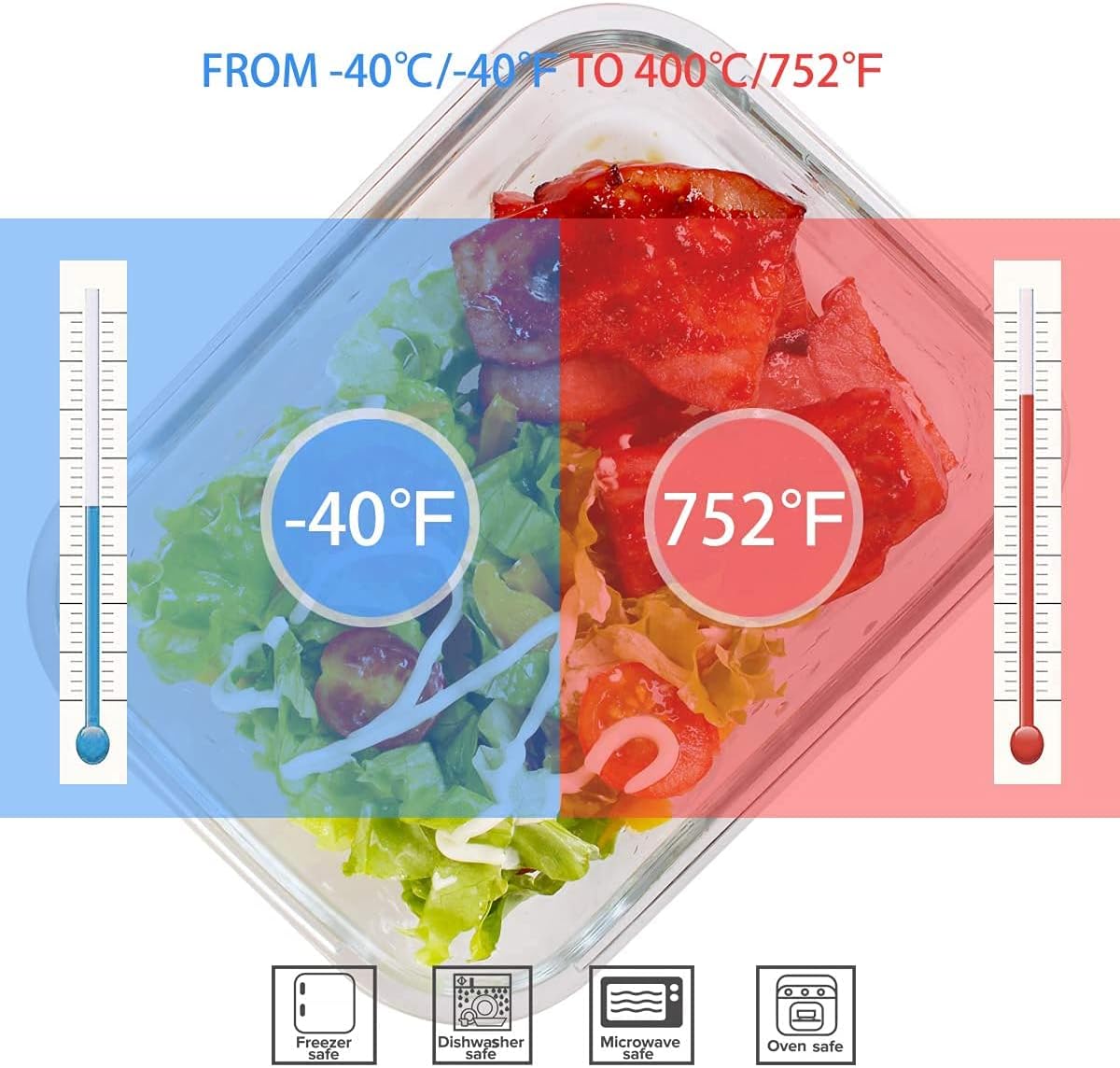 Набор из 18 стеклянных контейн – обзор и цена Meal Prep Microwave