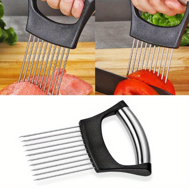 1 шт. стальная игла-нож для на – обзор и цена Onion Holder Slicer