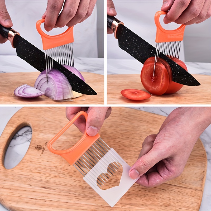 1/4 шт. Нержавеющая сталь игла – обзор и цена Onion Holder Slicer