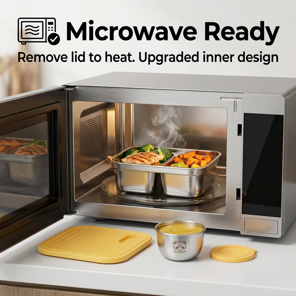 Контейнер для обеда из нержаве – обзор и цена Meal Prep Microwave